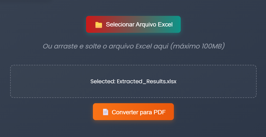 Ferramenta grátis para converter Excel em PDF no Brasil com JuntarPDF.cc