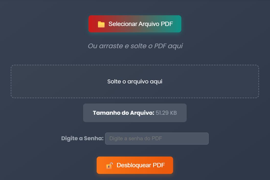 Ferramenta grátis para desbloquear PDF online com JuntarPDF.cc